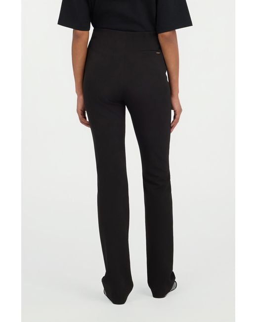 Roberto Cavalli Black Flared Trousers With Buckle