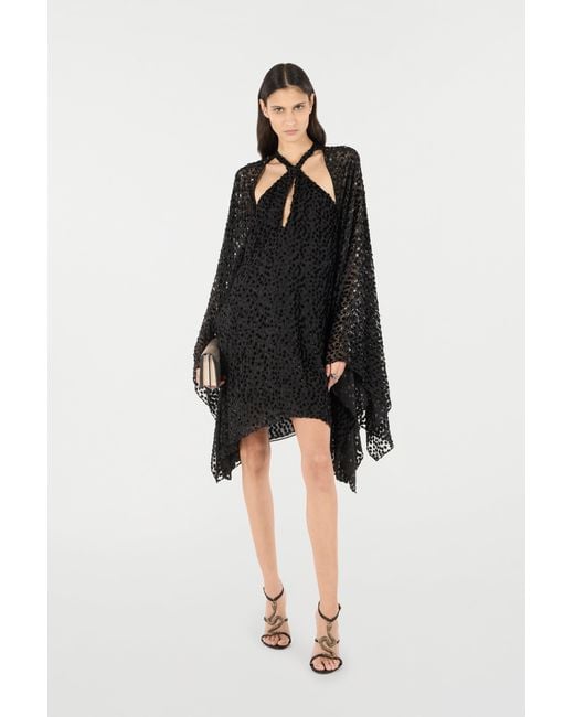 Roberto Cavalli Black Polka-Dot Caftan