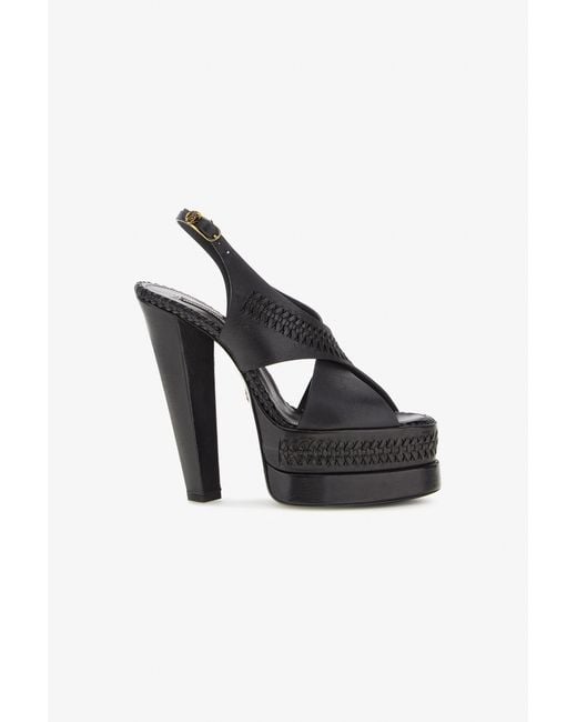 Roberto Cavalli Black Platform Sandals