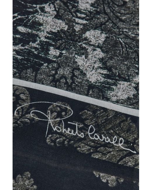 Roberto Cavalli Black Shawl With Brocade Print for men