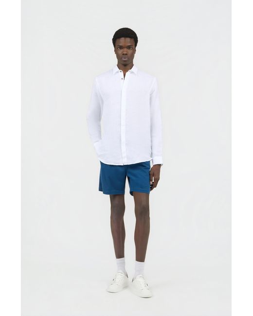 Roberto Cavalli Blue Pleated Bermuda Shorts for men