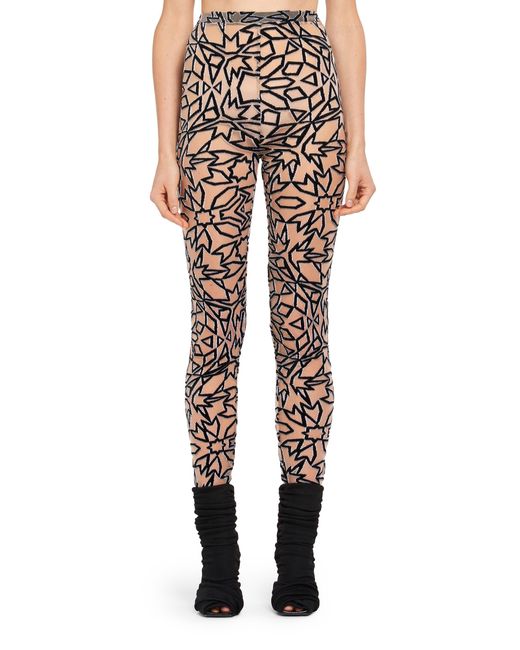 Roberto Cavalli Multicolor Graphic Tile Velvet Dévoré Leggings