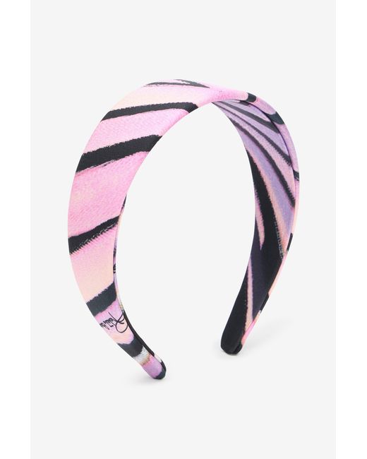 Roberto Cavalli Pink Ray Of Paradise Print Silk Headband