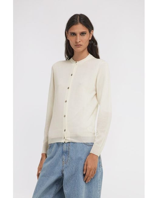 Roberto Cavalli White Cardigan
