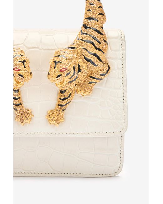 Roberto Cavalli Metallic Medium Roar Bag