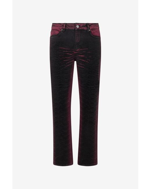 Roberto Cavalli Black Jeans Trousers Burgundy for men