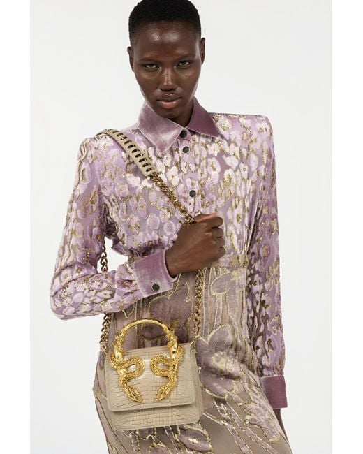 Roberto Cavalli White Serpentine Tasche