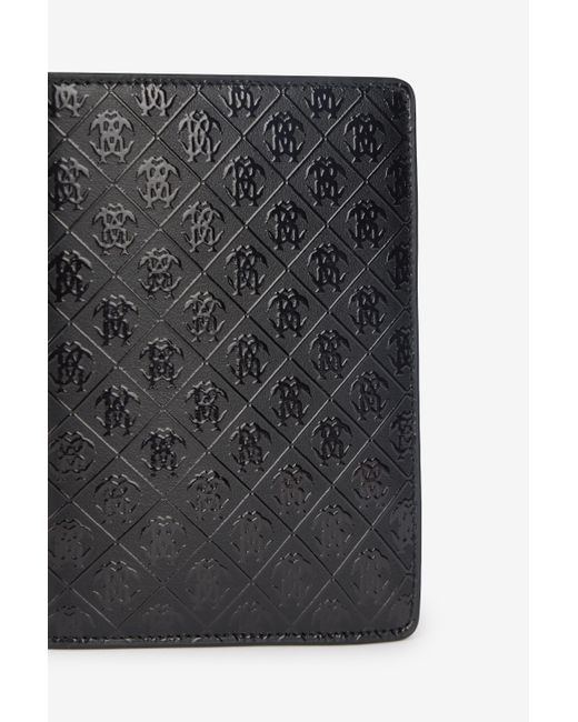 Roberto Cavalli Geldbörse Mit Dem Monogramm Mirror Snake Als All-Over-Muster in Black für Herren