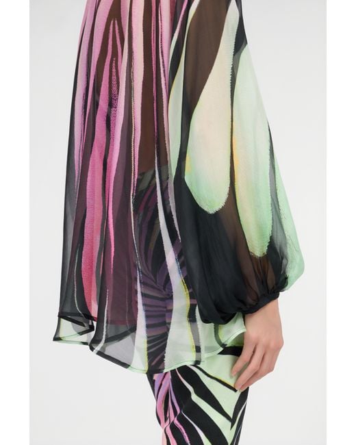 Roberto Cavalli Pink Ray Of Paradise Print Kaftan