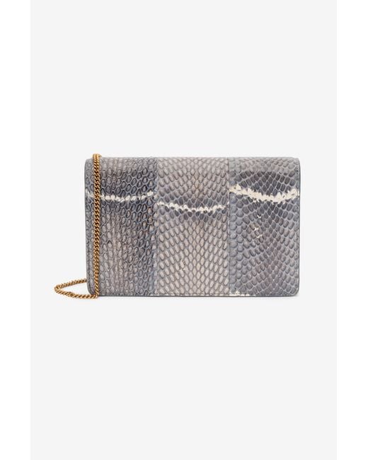Borsa Serpentine di Roberto Cavalli in Gray