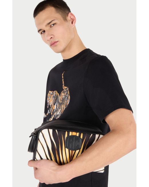 Roberto Cavalli Multicolor Pouch With Ray Of Print for men