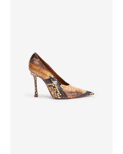 Roberto Cavalli Multicolor Pumps With Python Print