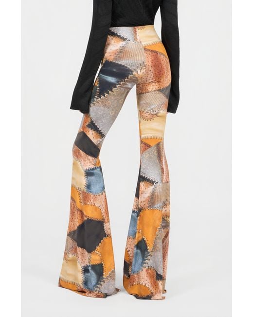 Pantalon Imprimé Patchwork Roberto Cavalli en coloris Multicolor