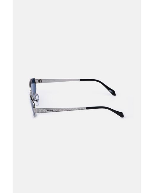 Roberto Cavalli Blue Geometrical Metal Frame