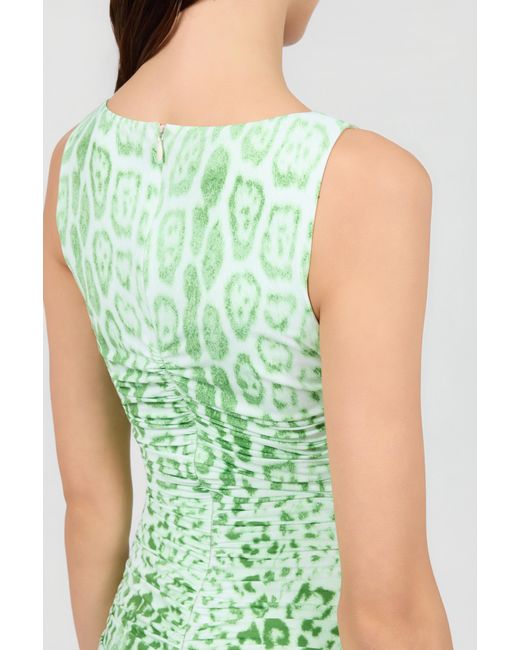 Roberto Cavalli Green Jaguar Mint Print Dress Mini