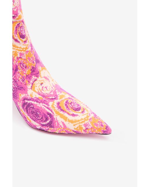 Roberto Cavalli Pink Stiefeletten Mit Intarsienmotiv