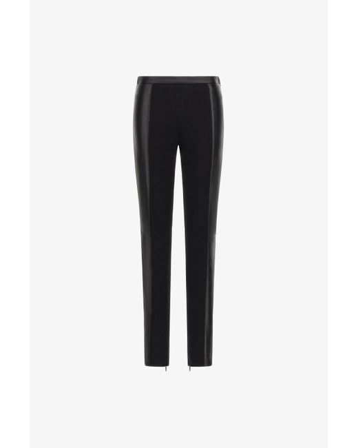 Roberto Cavalli Black Leather Leggings