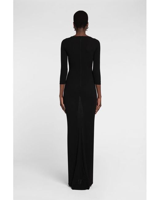Roberto Cavalli Black Harness Maxi Dress