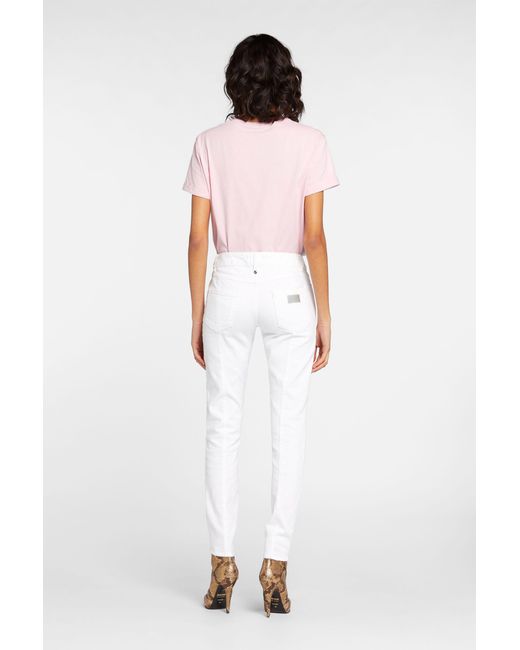 Roberto Cavalli White Just Cavalli Panelled Straight-Leg Jeans