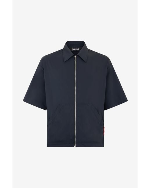 Roberto Cavalli Blue Shirt for men