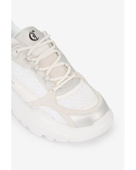 Roberto Cavalli Multicolor Chunky Sneakers With Leather Inserts