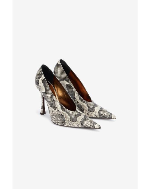 Roberto Cavalli Multicolor Pumps With Python Print