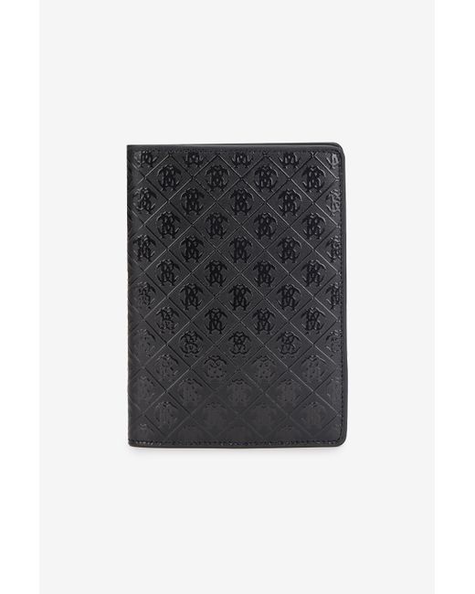 Roberto Cavalli Geldbörse Mit Dem Monogramm Mirror Snake Als All-Over-Muster in Black für Herren