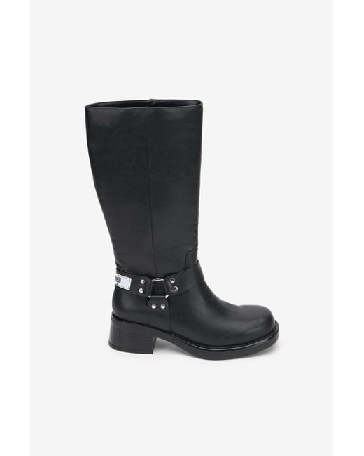 Roberto Cavalli Black Biker Boots