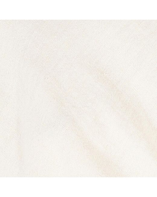 Roberto Cavalli White Solid Linen Short Dress