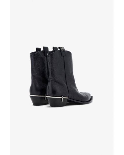 Roberto Cavalli Black Textano Boots With Fang Detail for men