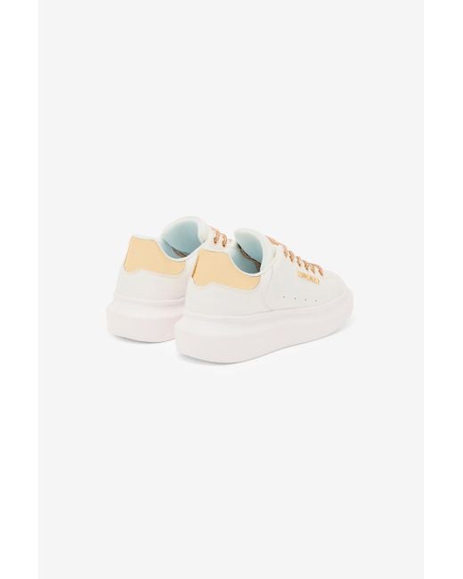 Roberto Cavalli White Sneakers Mit Schnürung Und Strass