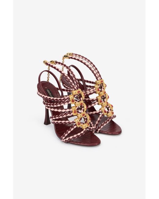 Roberto Cavalli White And Sandals With Jewel Details