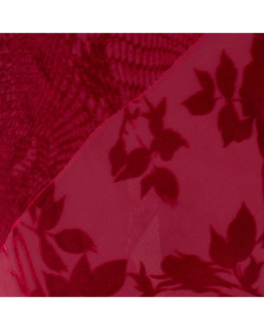 Roberto Cavalli Red Rose And Python Pattern Long Skirt
