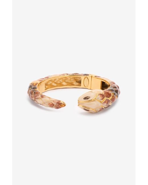 Roberto Cavalli White Snake Bangle