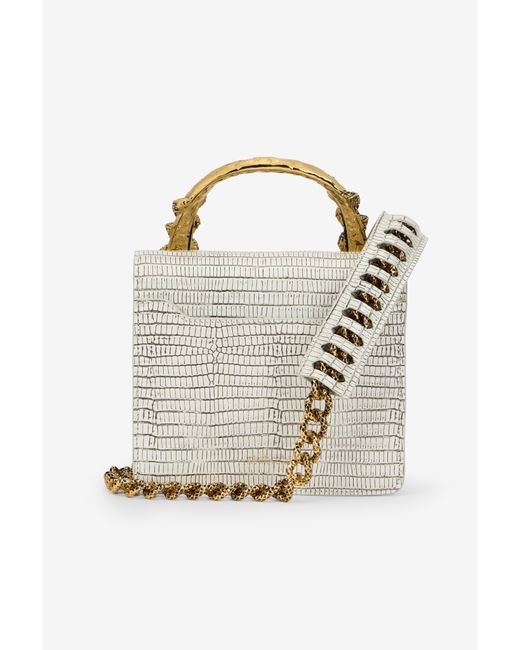 Borsa Serpentine di Roberto Cavalli in Metallic