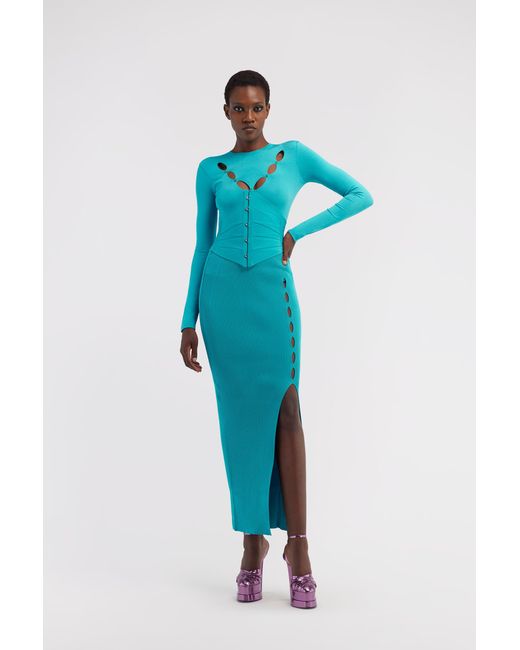 Roberto Cavalli Blue Corset With Hooks
