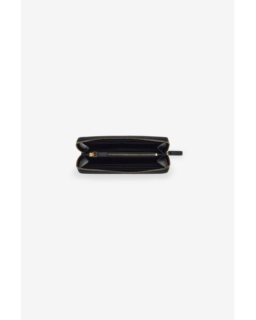 Roberto Cavalli Black Wallet With Monogram Rc And Zip