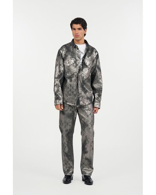 Roberto Cavalli Gray Monogram Trousers for men