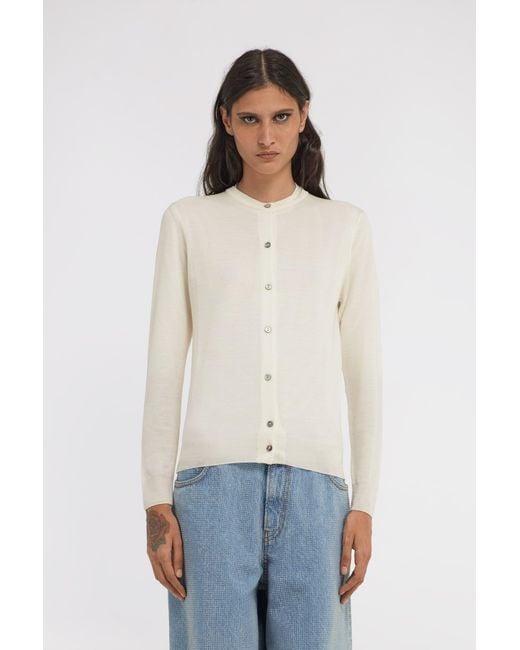 Roberto Cavalli White Cardigan