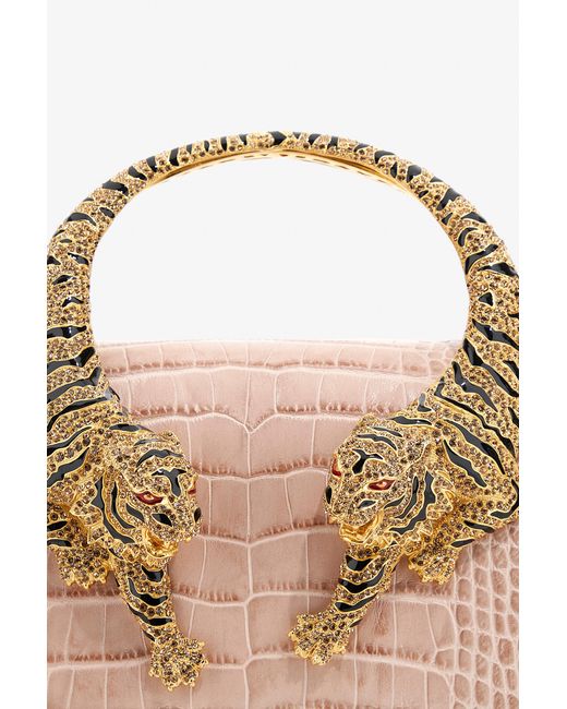 Roberto Cavalli Pink Large Roar Bag