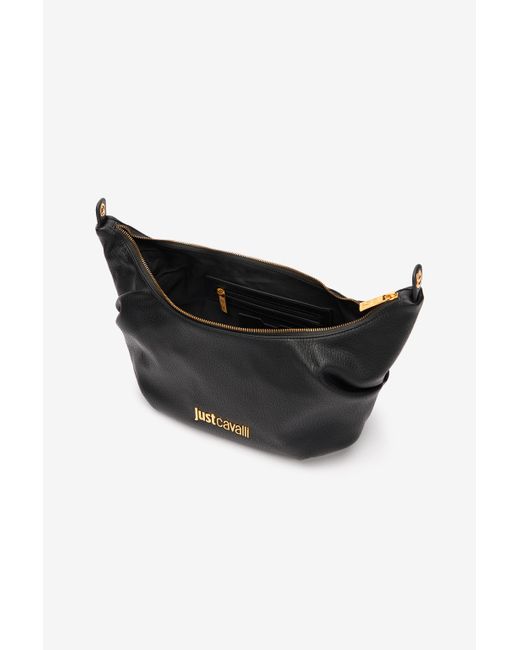 Sac Hobo Souple Avec Logo Roberto Cavalli en coloris Black