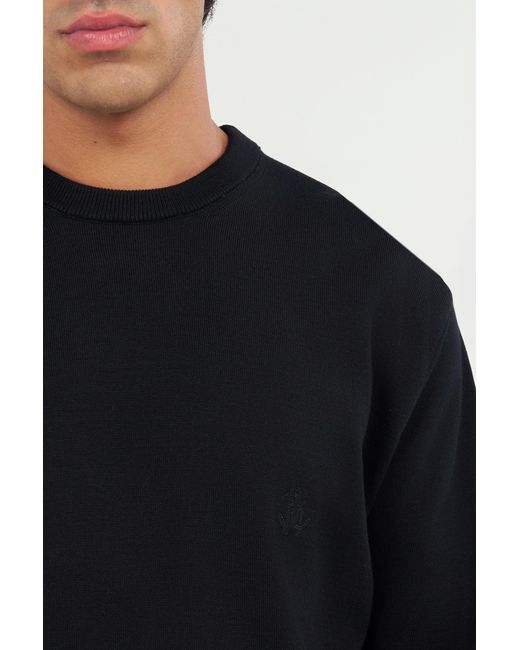 Roberto Cavalli Black Cotton Sweater for men