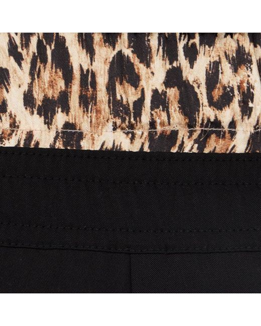 Roberto Cavalli Black Leopard Skin Waist Joggers