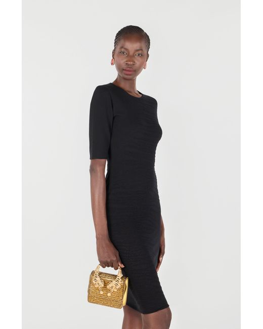 Roberto Cavalli Metallic Mini Roar Bag With Crystals