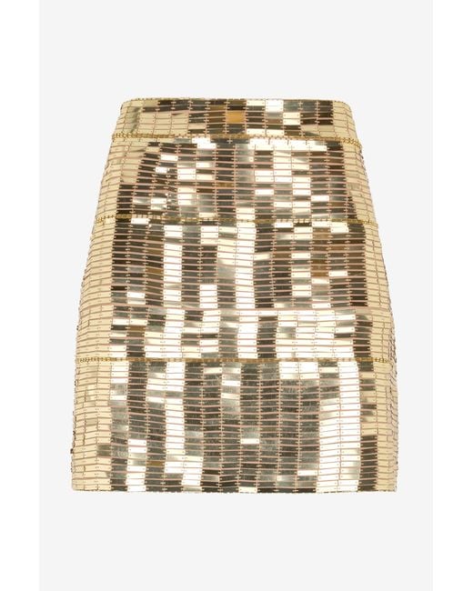 Roberto Cavalli Metallic Appliqués Miniskirt
