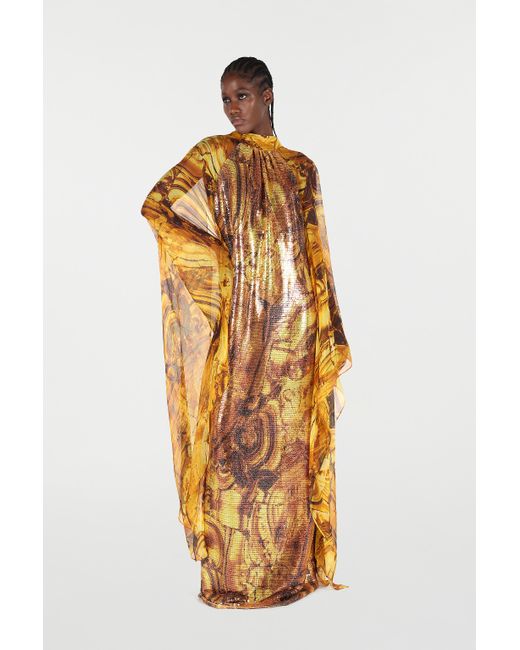 Abito Caftano di Roberto Cavalli in Metallic