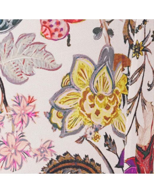 Roberto Cavalli White Florentine Flowers Print Leggings
