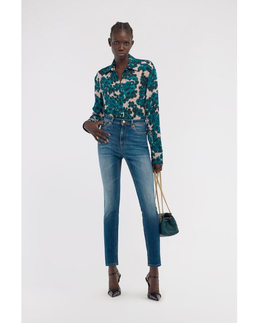 Skinny Jeans With Rc Roberto Cavalli de color Blue