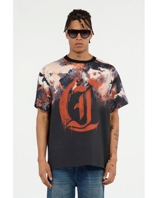 Roberto Cavalli T-Shirt Mit Rusty Stain-Print in Red für Herren
