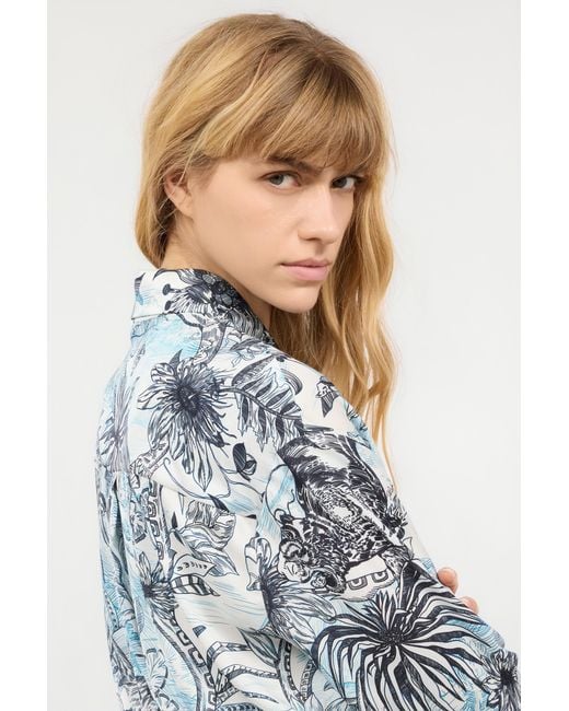 Roberto Cavalli Multicolor Shirt With Python And Jungle Print
